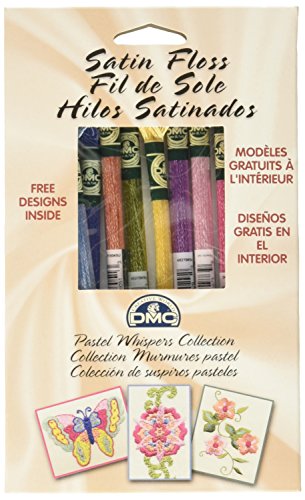 DMC Satin Floss Collection Pack 8 Yd 8/Pkg-Pastel Whispers, Viskose, Farben können variieren, 8.7-Yards, 8 von DMC