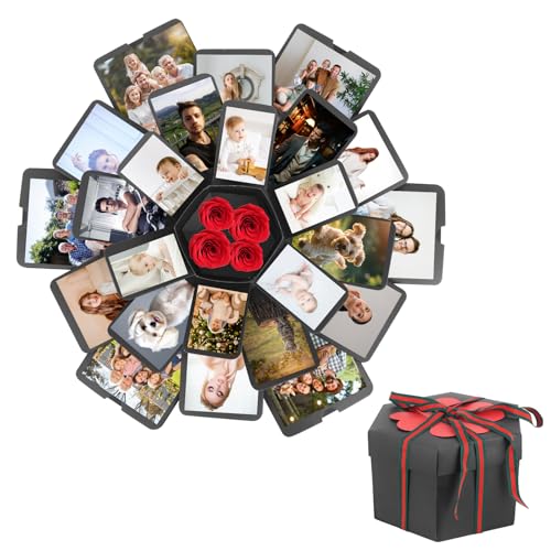 DMJJSD® Explosionsbox Bastelset Überraschung Box Geschenkbox DIY Explosionsbox Explosion Box DIY Fotoalbum Explosion Gift Box für Geburtstag Christmas, Heiratsantrag, Muttertag, Jahrestag,Valentinstag von DMJJSD