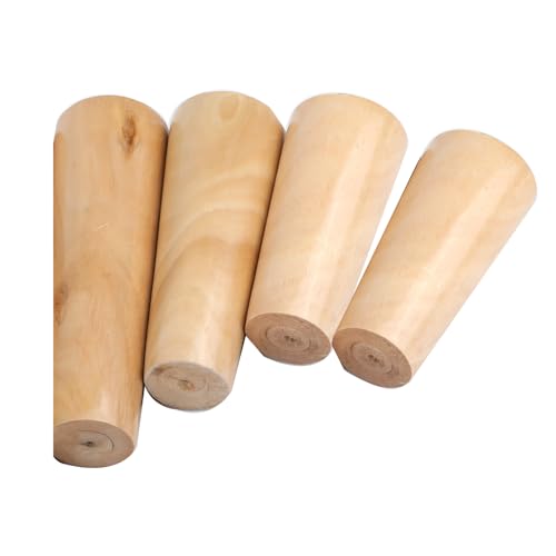 DMMFTERL Möbelbeine aus Holz, Sofabeine aus Massivholz, 4er-Set, Ersatzbeine für Holzschränke, Sofabeine aus Holz, Couchbeine, Tischbeine, Kommodenbeine (B-12CM) von DMMFTERL