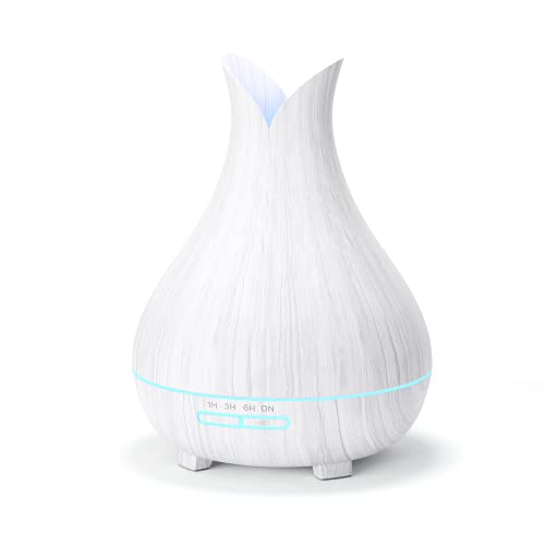 DMOPRDNB Aroma Diffuser, 400ml Aroma Diffuser Essential Oil Diffuserm mit 7 Farben LED Duftöl Diffuser Ätherische Öle Luftbefeuchter Ultraschall für Zuhause, Yoga, Büro, SPA von DMOPRDNB