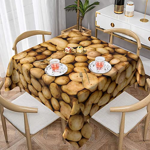 DMORJ Tischdecke mit Kartoffelmotiv, rund, 137 x 137 cm, ideal für Buffet-Tische, Partys von DMORJ