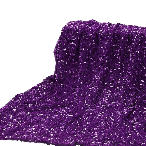 DMiotech 1 Yard Lila Paillettenstoff Samt Glitzernd Schillernd 4ft Breite für DIY Nähen Tischdecke Hintergrund Kleidung Kleid von DMiotech