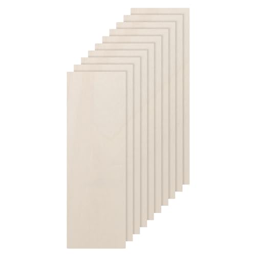 DMiotech 12er Pack 12 x 3,9 Zoll 2mm dicke Holzplatten Basswood Sheets Unbehandelte Sperrholzquadrate Sperrholz für DIY Handwerk Laserholzverbrennung Zeichnung von DMiotech