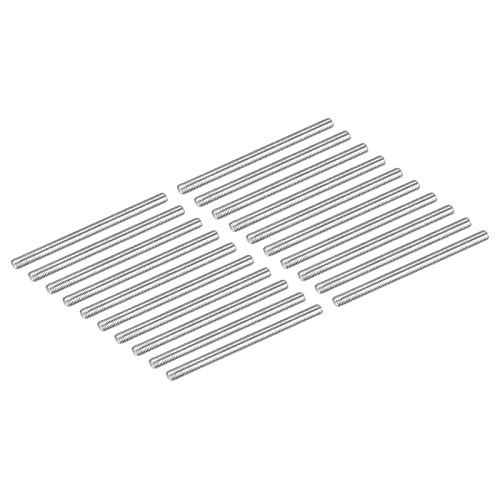 DMiotech 20 Stück M3 x 50mm Vollgewindestange 304 Edelstahl Rechtsgewinde Stangenstangenbolzen Klemmen und U-Bolzen von DMiotech