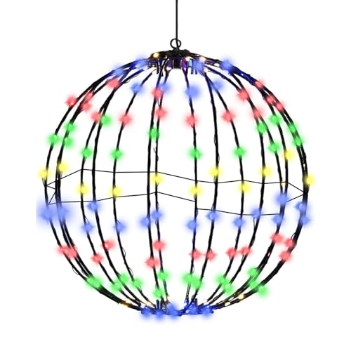 DNCG Christmas Sphere Lights, Outdoor Light Strings, Christmas Ball Lights, Foldable Metal Ball Lights, Lightweight Tree Lights, Hangable Outdoor Lights For Wedding, Patio, Trees, Garden von DNCG