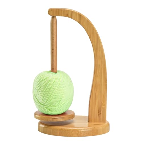 DNCG Garnrollenhalter aus Holz, Garnrollenhalter für Häkelnadeln, Wollgarnhalter als Geschenk, Halterung für hängende Wollknäuel für Strickfans, Wollknäuelhalter von DNCG