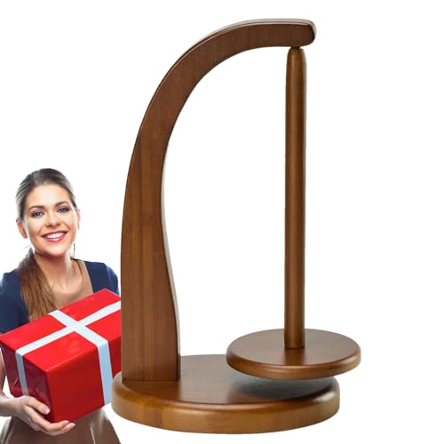 DNCG Garnrollenhalter aus Holz, Garnrollenhalter für Häkelnadeln, Wollgarnhalter als Geschenk, Halterung für hängende Wollknäuel für Strickfans, Wollknäuelhalter von DNCG