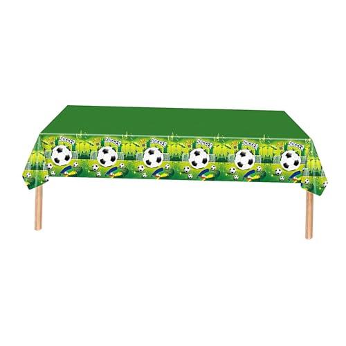 Fußballtischdecke, Fußballtischabdeckung | Fußballtischdecke, festliche Tischdecke, rechteckige Sporttischdecke, Fußball-Hintergrund, 86 x 51 Zoll, Tischabdeckung für Dekorationen von DNCG