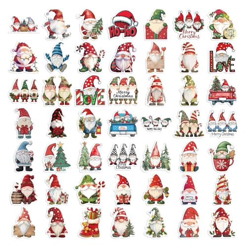 Gnome Sticker For Crafts, Christmas Stickers For Kids, 50X Cartoon Stickers Holiday Stickers, Scrapbook Stickers Christmas Stickers, Waterproof Stickers Christmas Gnomes For Water Bottles, Laptops von DNCG