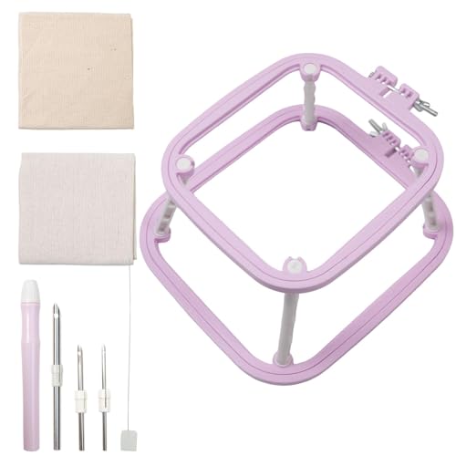 Quadratischer Stickrahmen, Stickrahmen, Lochnadelrahmen zum Sticken, quadratische Stickringe, Starter-Kit für Stickerei, Kreuzstich Quadratischer Stickrahmen, Stickrahmen, Lochnadelrahmen zum Sticken, quadratische Stickringe, Starter-Kit für Stickerei, Kreuzstich von DNCG