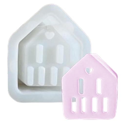 Silikon Moulds for Crafting, Seasonal Decor Moulds, Candle Mould House Shape Small Silicone Molds, Reusable Non-Stick Soap Molds Resin Molds For Soap von DNCG