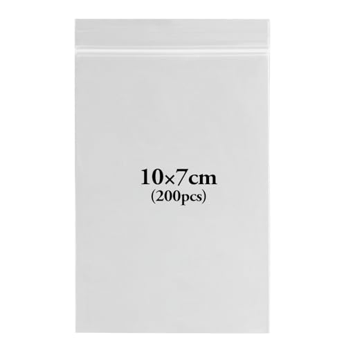 200 StüCk 7 * 11 Cm Plastikbeutel Zipper Beutel Druckverschlussbeutel Baggies PlastiktüTen Ziplock Zip Klein TüTchen Baggys Wiederverwendbar TüTen WiederverschließBare von DNDGDLUA