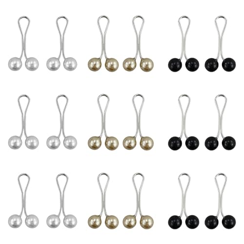 DNDGDLUA 18 Stück Muslim Hijab Clip Hijab Pins Imitation Pearl Schal, Frauen Hijab Brosche Clip Perle Sicherheitsnadel Pullover Schal Clip Brosche Clip, für Kleidung, Muslimische Kopftücher, Tücher von DNDGDLUA