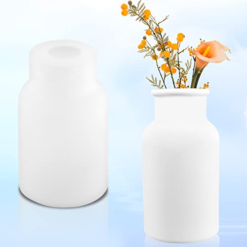 Vase Silikonform Epoxidharz Formen Moulds Blumenvase Silikonformen Vase Resin Gießform Raysin Harz DIY für Make-Up Pinsel Stifthalter Vasen Dekorativen Ornamenten Geschenk (Weiss) von DNGH