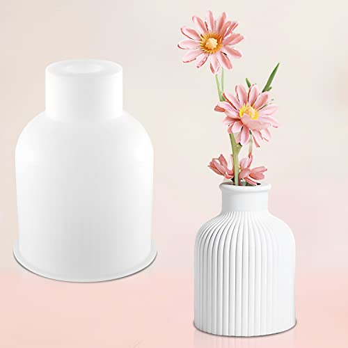 Vase Silikonform Epoxidharz Formen Moulds Blumenvase Silikonformen Vase Resin Gießform Raysin Harz DIY für Make-Up Pinsel Stifthalter Vasen Dekorativen Ornamenten von DNGH