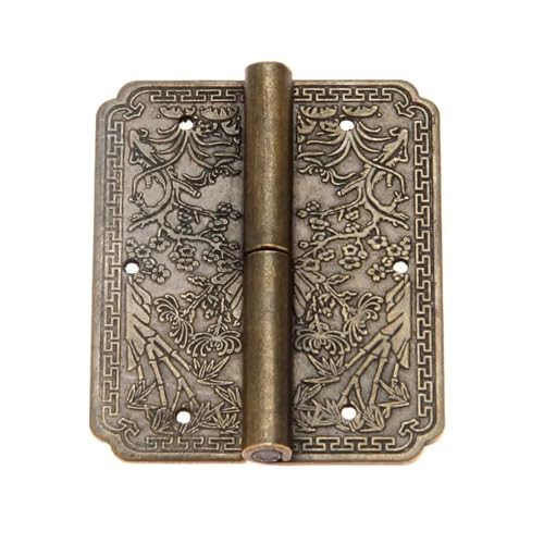 DNMBVQJB 1 Stück 60 * 50mm Antike Bronze Möbel Scharniere Schrank Schublade Tür Scharnier Dekorative Armaturen Schmuck Box Scharniere Links Rechts(Right Antique Bronze) von DNMBVQJB