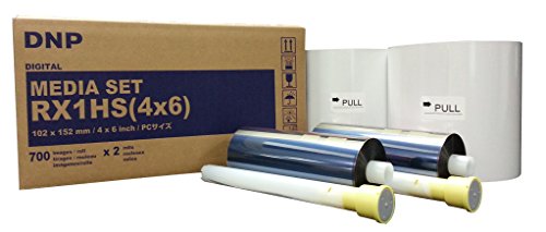 DNP Druckmedien für DS-RX1HS Hochgeschwindigkeits-Farbstoff-Subdrucker, 10,2 x 15,2 cm, 700 Drucke pro Rolle, 2 Rollen pro Packung (insgesamt 1400 Drucke) von DNP - KOBIS