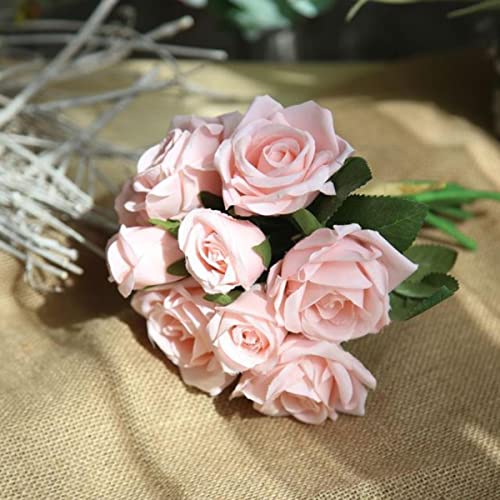 DOCOXI Brautstrauß für Hochzeiten, kleine Blumen, Brautjungfern-Accessoires, Seidenrosen für die Braut, künstliche Party, Zuhause, Hochzeitsdekoration, Rosa (Rosé, Einheitsgröße) von DOCOXI