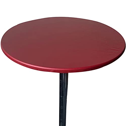 Runde maßgeschneiderte Tischdecke mit elastischem Rand wasserdichte abwischbare Dehnbare Tischdecke für Zuhause Terrasse Innen- und Außenbereich (Kaffee Durchmesser 140 cm) (rot Durchmesser von DOCOXI