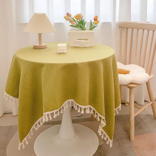 Tischdecke mit Quasten abwaschbar schmutzabweisend Gartentisch Couchtisch Tischdecke für Esstisch für Outdoor Hochzeit Bankette Party Geburtstag Küche Heimdekoration Off-White 40 x 60 von DOCOXI