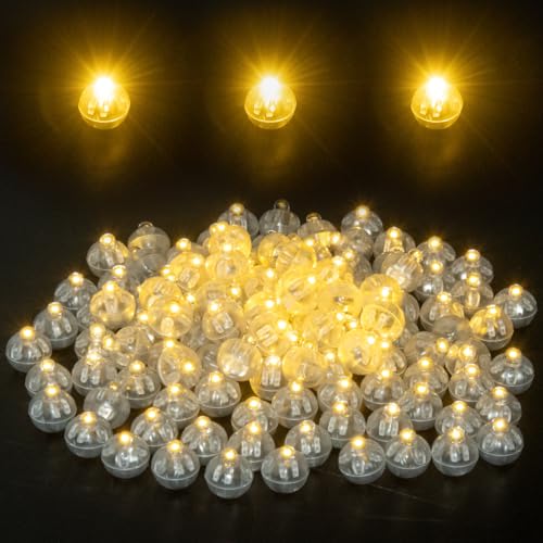 DODUOS 120 Stück LED Ballons Lichter, Mini Led Ballonlichter Warmweiß, Runde LED Ballonlichter, Blinkende Party Licht Geeignet für Geburtstag Hochzeit Halloween Weihnachten Dekoration von DODUOS