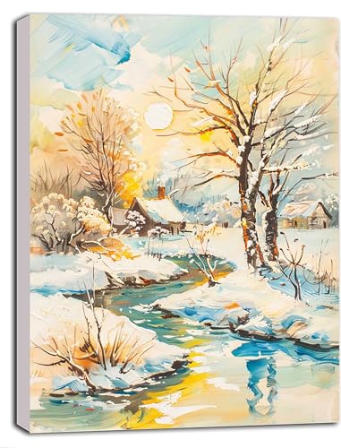 DIY Malen Nach Zahlen Erwachsene Winter, Malen Nach Zahlen Landschaft Malen Nach Zahlen ab 9 Jahre Mädchen mit Pinseln und Acrylfarben, Paint by Numbers für Zimmer Deko, Geschenke 20 x 30 cm 6-0 von DOENGYAH