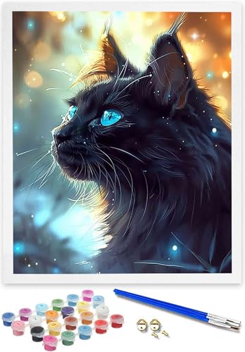 DOENGYAH Malen Nach Zahlen Erwachsene Tier DIY Handgemalt Ölgemälde Kit für Anfänger und Erwachsene Acrylpigment Malen Nach Zahlen Kinder Katze Malen Nach Zahlen für Home Deko Geschenke 70x95cm N-0 von DOENGYAH