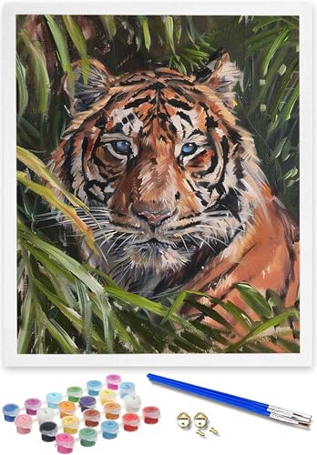 Malen Nach Zahlen Erwachsene Tier Malen Nach Zahlen Kinder Malen Nach Zahlen Tiger Malen Nach Zahlen Ab 9 Jahre Mädchen Malen-Nach-Zahlen Kits Paint by Numbers für Dekoration Geschenk 50 x 65 cm Z-1 von DOENGYAH