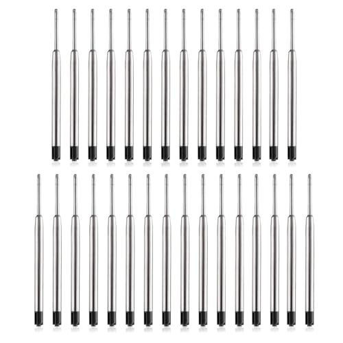 DOETYD 30 PCS Metall-Patronen-Set enthalten schwarze Tinte Pen Refills Kugelschreiber-Mine für Ersatz von Kugelschreiber-Minen geeignet für Parker Kugelschreiber von DOETYD