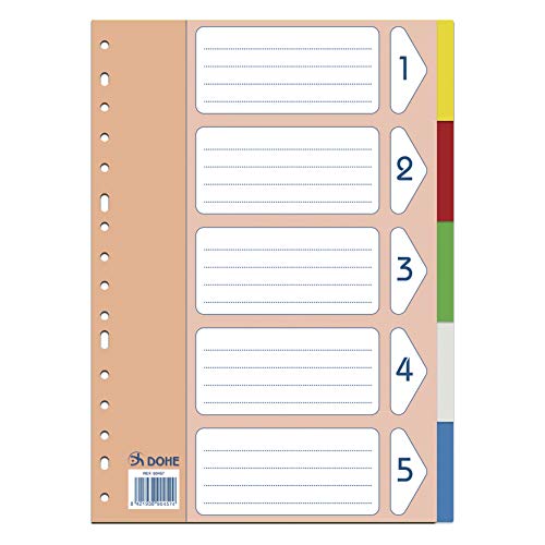 Dohe Basic – Index A4, 5 Positionen, 5 Farben von DOHE