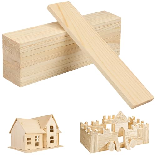 DOITEM 10 Stück 20 cm Kiefer Holz Rechteckige Platte fit für Handwerk Malerei Modellierung Laubsägearbeiten Graviert Home Decor (20CM) von DOITEM