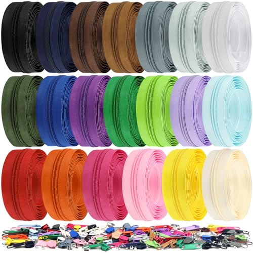 DOITEM Endlos Reißverschluss Set mit Zipper 5mm 40 Meter Inklusive 80 Metall Schieber für Kleidung Tasche Mäppchen Bettwäsche, 20 Farben DOITEM Endlos Reißverschluss Set mit Zipper 5mm 40 Meter Inklusive 80 Metall Schieber für Kleidung Tasche Mäppchen Bettwäsche, 20 Farben von DOITEM