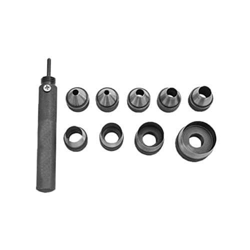 1 Satz Sprühbrenner Halterung Brenner Rückfluss Räucherkegel Kessel hole punch lochfinder punch set Lochstanzer langlebige Schläge Locher Lederstanzgerät Stahl Grey DOITOOL von DOITOOL