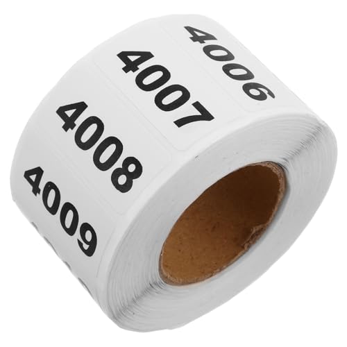 DOITOOL 1 Rolle Aufkleber Identifikationsbezeichnungen Selbstklebende Zahlen Nummerierte Etiketten Speicheretiketten Etikett Mit Inventarnummer Etiketten Der Kleidungsgröße Papier Weiß DOITOOL 1 Rolle Aufkleber Identifikationsbezeichnungen Selbstklebende Zahlen Nummerierte Etiketten Speicheretiketten Etikett Mit Inventarnummer Etiketten Der Kleidungsgröße Papier Weiß von DOITOOL