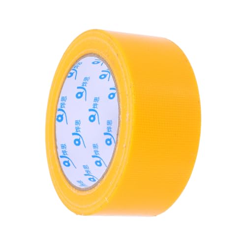 DOITOOL 1 Rolle Farbiges Klebeband Braunes Klebeband, Beige Bräunen Bausatz Sperrband Selbstklebendes Klebeband Teppichverbindungsband Gaffers Tape Einseitig Vinyl Reparatur Yellow von DOITOOL