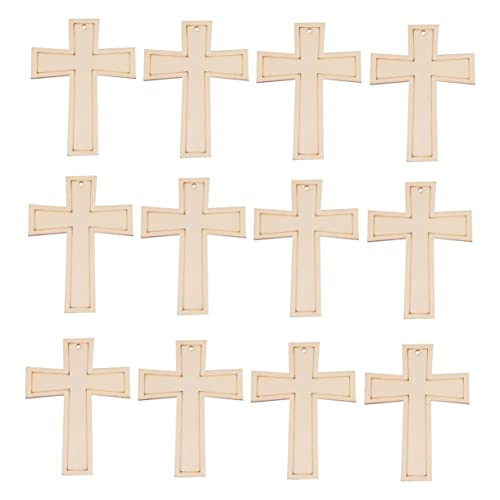 DOITOOL 1 Satz Deko-anhänger Aus Holzspänen Wanddekoration Anhänger Hängende Ornamente Kreuz Zum Basteln Kreuzen Holzscheiben Holzhohlhandwerk Holzornamente Bambus Beige 12 Stück DOITOOL 1 Satz Deko-anhänger Aus Holzspänen Wanddekoration Anhänger Hängende Ornamente Kreuz Zum Basteln Kreuzen Holzscheiben Holzhohlhandwerk Holzornamente Bambus Beige 12 Stück von DOITOOL