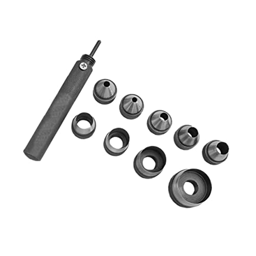 DOITOOL 1 Satz Dosenöffner Besteck Bausätze Block Hersteller Schläge hole punch lochfinder Hohlstanzwerkzeug punch set Lochstanze Lochschneider Locher Ösenausrüstung Stahl Grey von DOITOOL