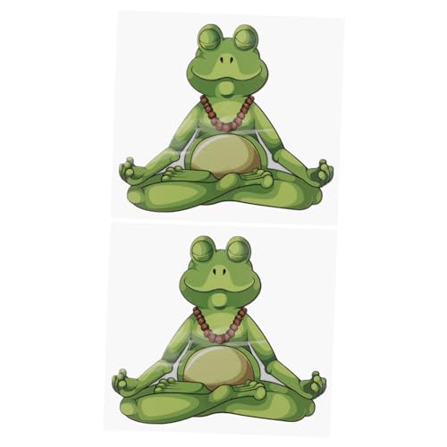 DOITOOL 1 Satz Frosch-yoga-aufkleber Frosch Zum Basteln Lustig Papier Aufkleber Für Planer-aufkleber Sammelalbum Zeitschriftenaufkleber Geschwollen Wiederverwendbar Vinyl 2 Blätter von DOITOOL