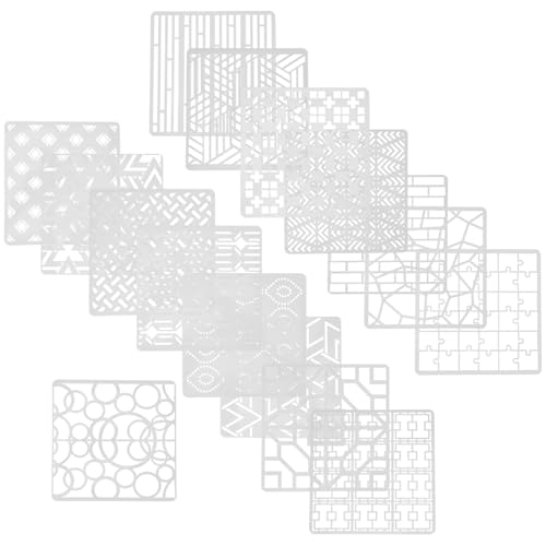 DOITOOL 1 Satz Schablonen Für Geometrische Zeichenvorlagen Farbmarker Schichtung Kunst Schablonen Markierungen Kreise Kreide Konkrete Schablonen Kunstschablonen Für Plastik 16st von DOITOOL