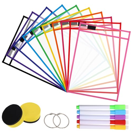 DOITOOL 1 Satz Trocken abwischbares Taschenset Dokumentenmappen Schüler trocken abwischbare Tasche trocken abwischbare Taschenhüllen Dokumentinhaber Wiederverwendbare Aktenhalter PVC DOITOOL 1 Satz Trocken abwischbares Taschenset Dokumentenmappen Schüler trocken abwischbare Tasche trocken abwischbare Taschenhüllen Dokumentinhaber Wiederverwendbare Aktenhalter PVC von DOITOOL