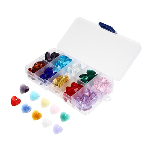 DOITOOL 1 Schachtel Herzförmige Spacer Perlen für Diy Schmuck Farben Glasperlen für Bastelprojekte Dekoration für Armbänder und Accessoires DOITOOL 1 Schachtel Herzförmige Spacer Perlen für Diy Schmuck Farben Glasperlen für Bastelprojekte Dekoration für Armbänder und Accessoires von DOITOOL