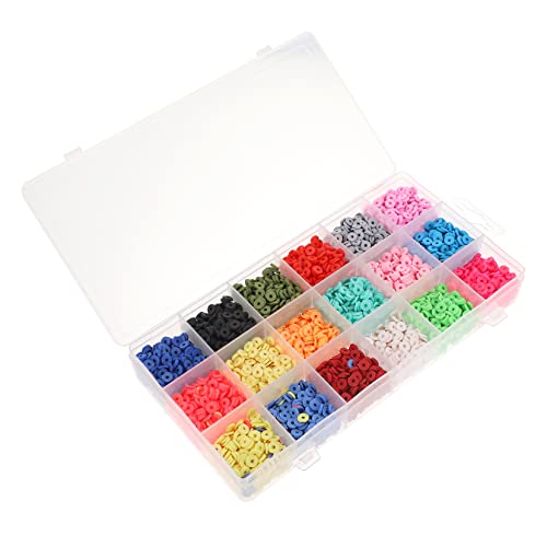 DOITOOL 1 Schachtel Polymer Clay Spacer Beads Fach Box Bunte Flache Perlen für DIY Schmuckherstellung Armbänder Basteln Sommer Strand Zubehör DOITOOL 1 Schachtel Polymer Clay Spacer Beads Fach Box Bunte Flache Perlen für DIY Schmuckherstellung Armbänder Basteln Sommer Strand Zubehör von DOITOOL