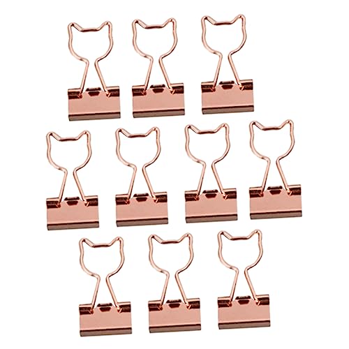 DOITOOL 10 Stück Büroklammern aus Hochwertige Klemmen für Unterlagen Schulmaterialien und Bürobedarf Roségold Katze Vielseitige Binder Clips Organisieren von Dokumenten und Notizen DOITOOL 10 Stück Büroklammern aus Hochwertige Klemmen für Unterlagen Schulmaterialien und Bürobedarf Roségold Katze Vielseitige Binder Clips Organisieren von Dokumenten und Notizen von DOITOOL