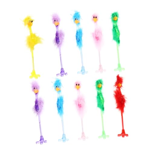 DOITOOL 10 Stück Kugelschreiber Feder Form süßer Stift dein Karikatur mehrfarbiger Kugelschreiber Straußenfederkiel Straußenförmige Stifte Cartoon-Kugelschreiber mehrfarbiger Stift Plastik DOITOOL 10 Stück Kugelschreiber Feder Form süßer Stift dein Karikatur mehrfarbiger Kugelschreiber Straußenfederkiel Straußenförmige Stifte Cartoon-Kugelschreiber mehrfarbiger Stift Plastik von DOITOOL