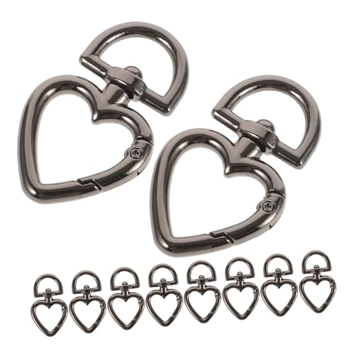 DOITOOL 10 Stück Rotierende Love Taste Schnalle Federschnappclip für DIY Federverschluss- Schlüsselverschluss-Clip Taschenteil Karabinerhaken Zinklegierung Black DOITOOL 10 Stück Rotierende Love Taste Schnalle Federschnappclip für DIY Federverschluss- Schlüsselverschluss-Clip Taschenteil Karabinerhaken Zinklegierung Black von DOITOOL