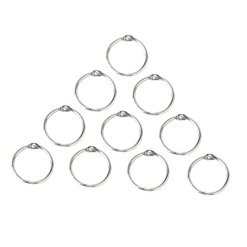 DOITOOL 10 Stück Teiliges Silberne Buchbinderinge aus Nickelliertem Metall Bewegliche Klappringe für Scrapbooks Fotoalben Kalender und Notizbücher Vielseitige Bastelringe für Lose DOITOOL 10 Stück Teiliges Silberne Buchbinderinge aus Nickelliertem Metall Bewegliche Klappringe für Scrapbooks Fotoalben Kalender und Notizbücher Vielseitige Bastelringe für Lose von DOITOOL