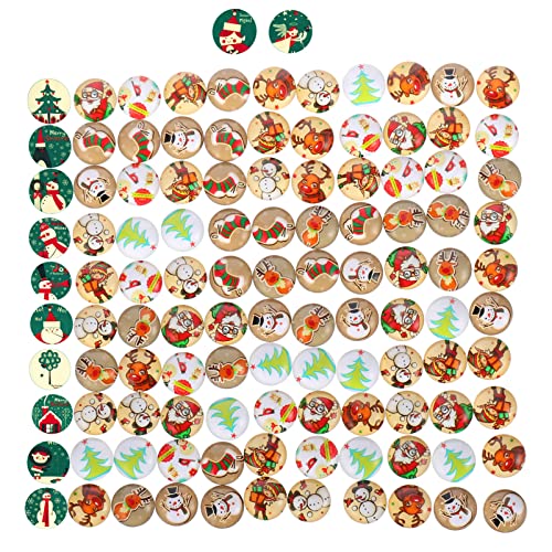 DOITOOL 100 Stück Glasfleck Zubehör zur Herstellung von Weihnachtsschmuck Cabochons mit flacher Rückseite Weihnachten Glascabochons für Halskette Harz-Cabochon-Flatback DOITOOL 100 Stück Glasfleck Zubehör zur Herstellung von Weihnachtsschmuck Cabochons mit flacher Rückseite Weihnachten Glascabochons für Halskette Harz-Cabochon-Flatback von DOITOOL