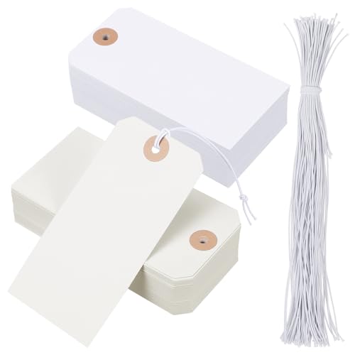 DOITOOL 100 Stück Kettenanhänger aus Papier Tag -Aufkleber hängend Tags für die Anzeige Stoff Hang -Tags Name nähen Kofferanhänger leere Beschriftungsschilder Preisschilder DOITOOL 100 Stück Kettenanhänger aus Papier Tag -Aufkleber hängend Tags für die Anzeige Stoff Hang -Tags Name nähen Kofferanhänger leere Beschriftungsschilder Preisschilder von DOITOOL