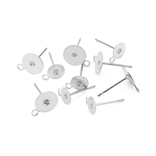 DOITOOL 100 Stück Ohrstecker Silber Flache Basis mit Schlaufe Leicht DIY Ohrring Rohlinge für Anhänger Schmuckherstellung Ersatz für Ohrstecker Zubehör DOITOOL 100 Stück Ohrstecker Silber Flache Basis mit Schlaufe Leicht DIY Ohrring Rohlinge für Anhänger Schmuckherstellung Ersatz für Ohrstecker Zubehör von DOITOOL