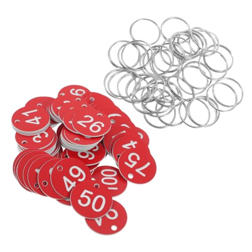DOITOOL 100 Stücke Digitale Label Tag Schild Identifikation Nummer Etiketten Anzahl Keychain Abs Rot DOITOOL 100 Stücke Digitale Label Tag Schild Identifikation Nummer Etiketten Anzahl Keychain Abs Rot von DOITOOL